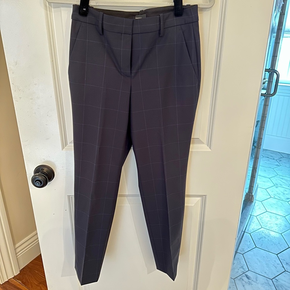 Theory NWT Treeca blue striped ankle straight pants size 00